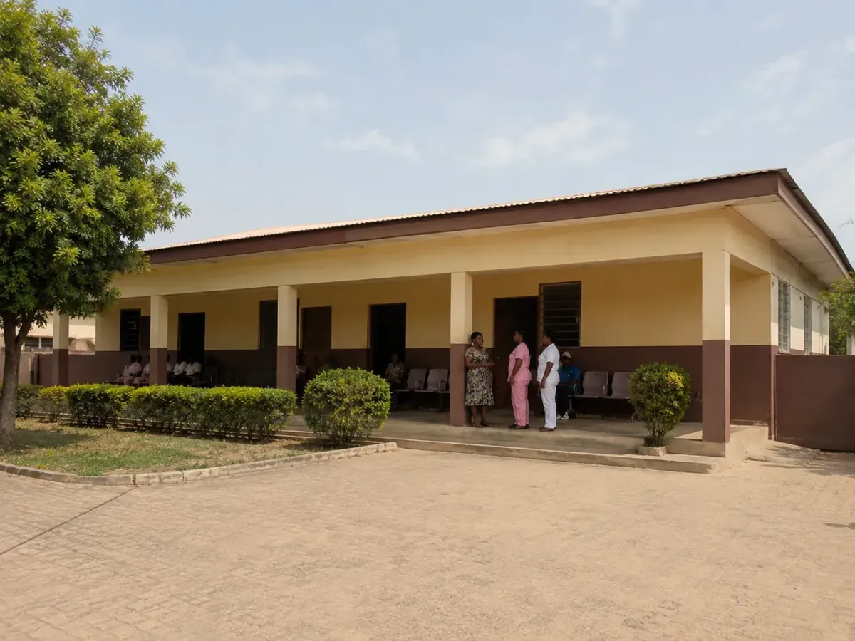 The exterior of Ikosi Ketu Primary Healthcare Centre, Kosofe Local Government Area, Lagos